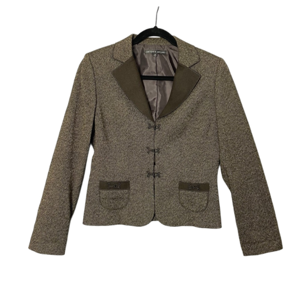Antonio Melani Wool / Cotton Blazer Jacket Size 6 Office Wear Business Casual